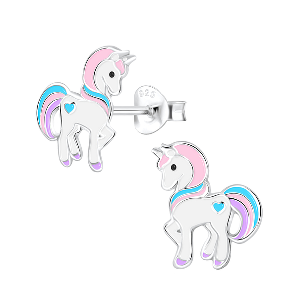 Clous d'oreilles licorne en argent - FR4010