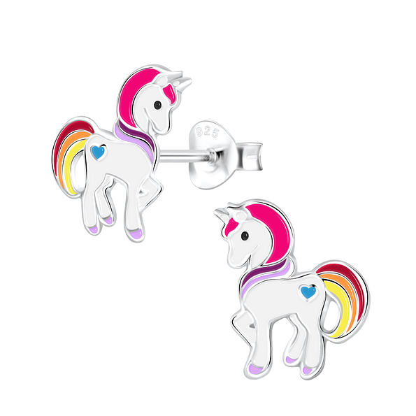 Clous d'oreilles licorne en argent - FR4013