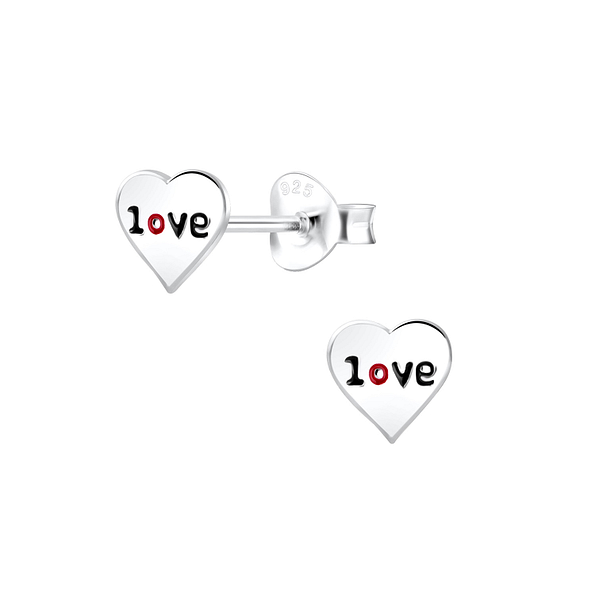 Clous d'oreilles love en argent - FR5065