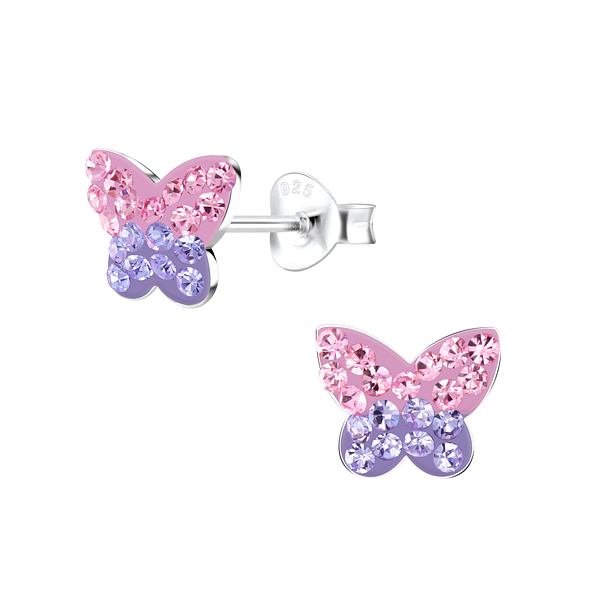 Clous d'oreilles papillon en argent - FR2257