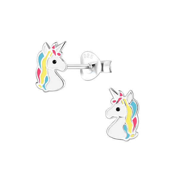 Clous d'oreilles licorne en argent - FR2426