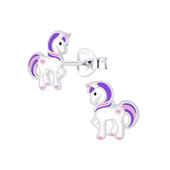 Clous d'oreilles licorne en argent - FR6866