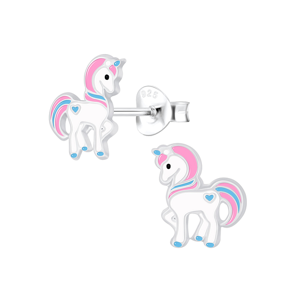 Clous d'oreilles licorne en argent - FR6864