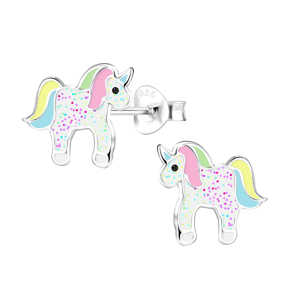 Clous d'oreilles licorne en argent - FR5825