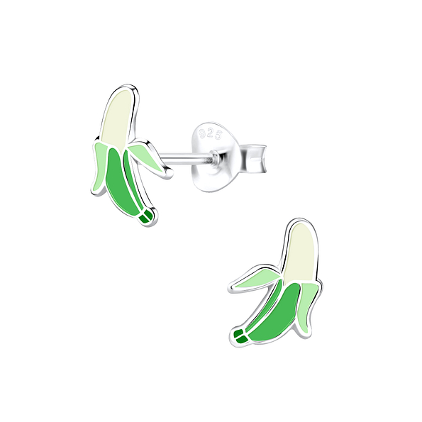 Clous d'oreilles banane en argent - FR9307