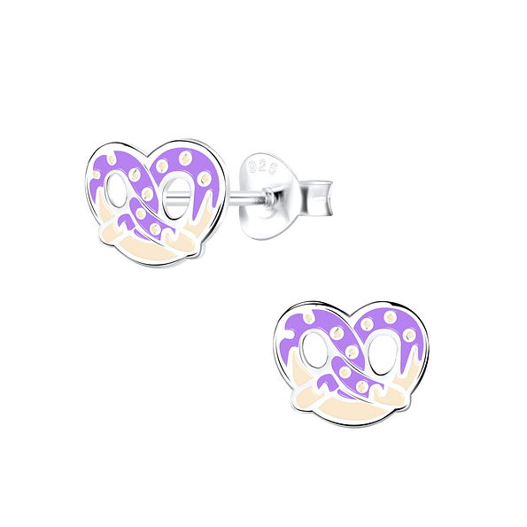 Clous d'oreilles bretzel en argent - FR9421