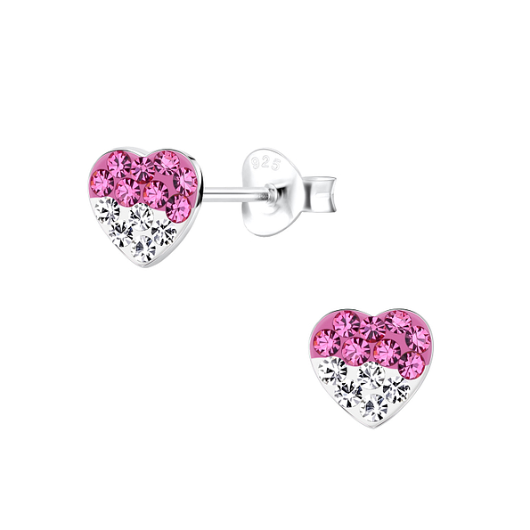 Clous d'oreilles cœur en argent - FR10733