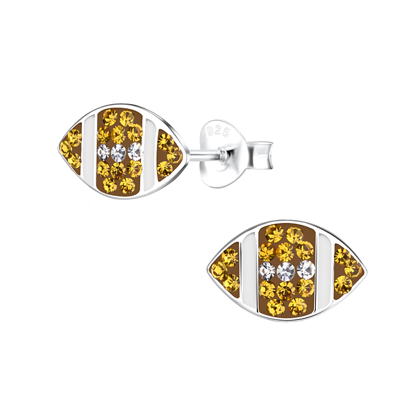 Clous d'oreilles footbal americain en argent - FR12410