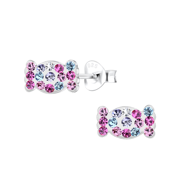 Clous d'oreilles bonbon en argent - FR18069