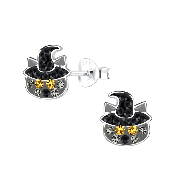 Clous d'oreilles chat en argent - FR19260