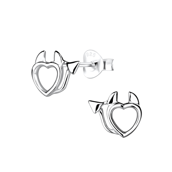 Clous d'oreilles diable en argent - FR6446