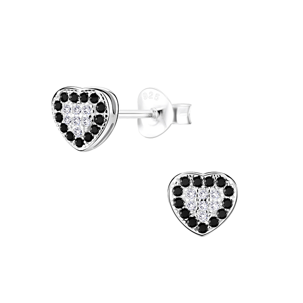 Clous d'oreilles cœur en argent - FR8714