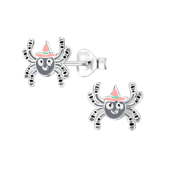 Clous d'oreilles toile d'araignée en argent - FR9589