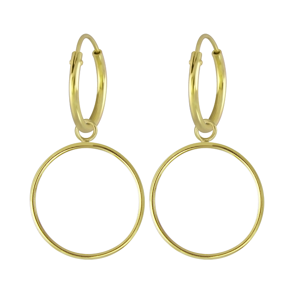 Boucles d'oreilles breloque cercle plaqué or - FR5000