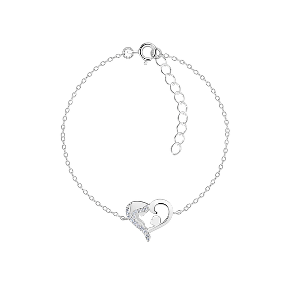 Bracelet coeur en argent - FR21081