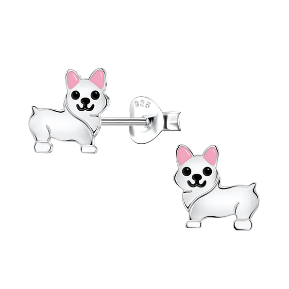 Clous d'oreilles chien en argent - FR21645