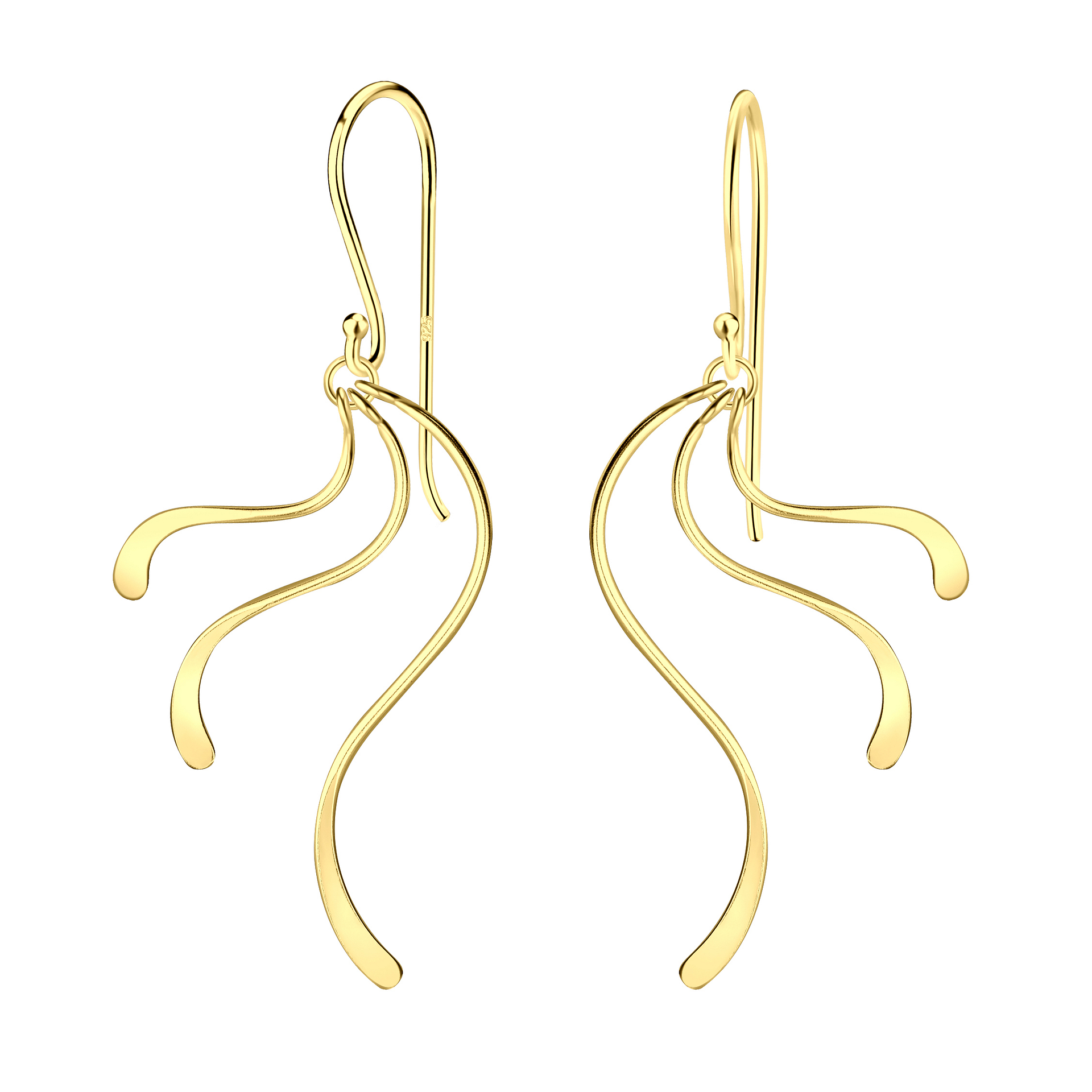 Paire de boucle d'oreille or blanc et jaune étoile avec diamant Paire de boucle d'oreille or blanc et jaune étoile avec diamant