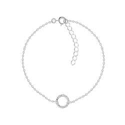Wholesale Sterling Silver Twisted Circle Bracelet - JD9176