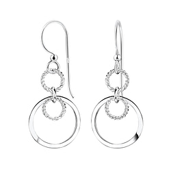 Wholesale Sterling Silver Circle Earrings - JD7091