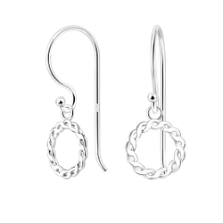 Wholesale Sterling Silver Circle Earrings - JD8170