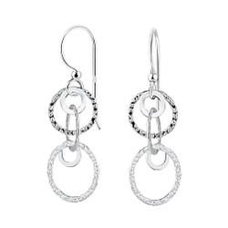 Wholesale Sterling Silver Circle Earrings - JD8541