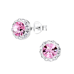 Wholesale Sterling Silver Round Ear Studs - JD8897