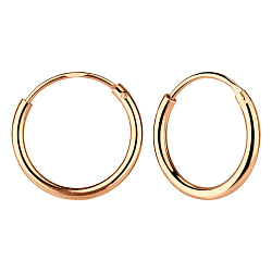Wholesale 18mm Sterling Silver Thick Ear Hoops - JD5507