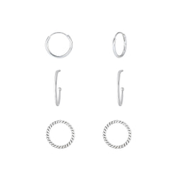 Wholesale Sterling Silver Wire Earrings Set - JD7722