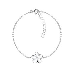 Wholesale Sterling Silver Flower Bracelet - JD10729