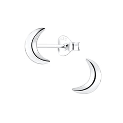 Wholesale Sterling Silver Moon Ear Studs - JD11928