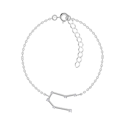 Wholesale Sterling Silver Gemini Constellation Bracelet - JD7940
