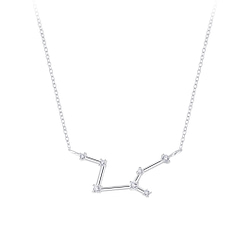 Wholesale Sterling Silver Virgo Constellation Necklace - JD7960