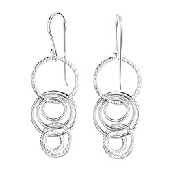 Wholesale Sterling Silver Circles Earrings - JD8546
