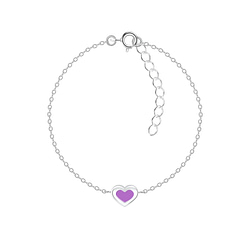 Wholesale Sterling Silver Heart Bracelet - JD7396