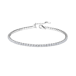 Wholesale Sterling Silver Tennis Bracelet with 2mm Cubic Zirconia - JD8284
