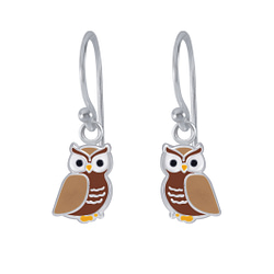 Wholesale Sterling Silver Owl Earrings - JD1993