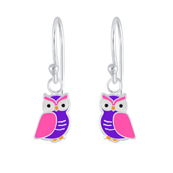 Wholesale Sterling Silver Owl Earrings - JD2132