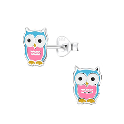 Wholesale Sterling Silver Owl Ear Studs - JD7518