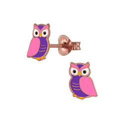 Wholesale Sterling Silver Owl Ear Studs - JD3003