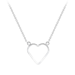 Wholesale Sterling Silver Heart Necklace - JD9171