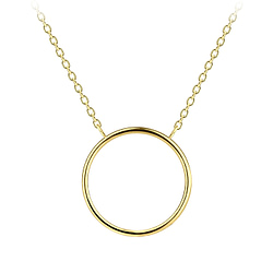 Wholesale Sterling Silver Circle Necklace - JD8803