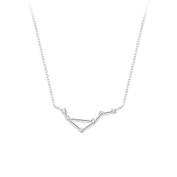 Wholesale Sterling Silver Libra Constellation Necklace - JD7958