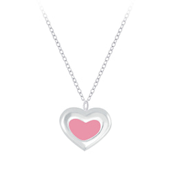 Wholesale Sterling Silver Heart Necklace - JD7282