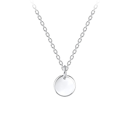 Wholesale Sterling Silver Circle Necklace - JD8501