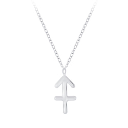 Wholesale Sterling Silver Sagittarius Zodiac Sign Necklace - JD7044