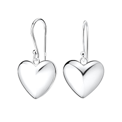 Wholesale Sterling Silver Heart Earrings - JD10718