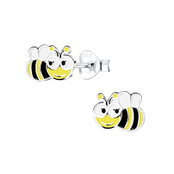 Wholesale Sterling Silver Bee Ear Studs - JD11285
