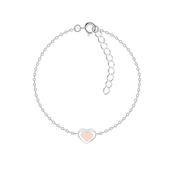 Wholesale Sterling Silver Heart Bracelet - JD9902
