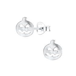 Wholesale Sterling Silver Pumpkin Ear Studs - JD11927