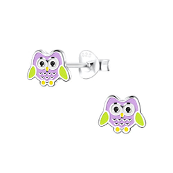 Wholesale Sterling Silver Owl Ear Studs - JD16268